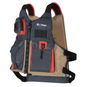 ONYX KAYAK FISHING LIFE JACKET - TAN