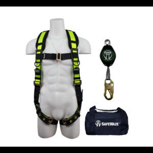 Safewaze Grommet Leg Harness & 7' SRL Fall Protection Kit
