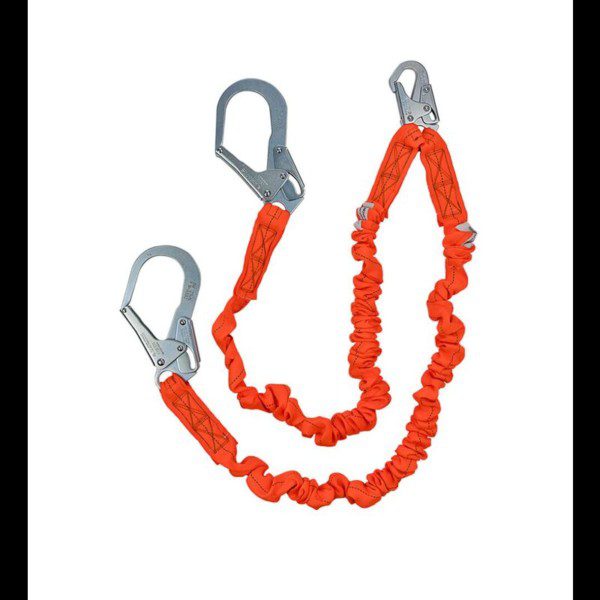 Safewaze VLINE 6’ Dual-Leg Stretch Low-Profile Shock Lanyard W/ Rebar ...