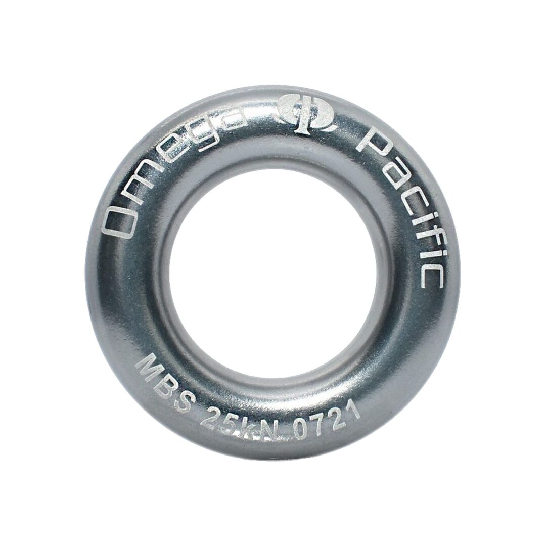 S.E.PEAK 25kN Aluminum Rappel Ring - Gold/Blue Climbing Connection Ring For Arborists & Climbers