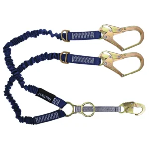 4½' to 6' ElasTech® Energy Absorbing Lanyard, Double-leg with SRL and Rescue D-rings