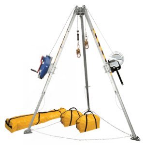 8' Confined Space Tripod System with 60' Stainless Steel SRL-R and Personnel Winch
