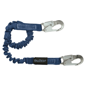 4½' to 6' ElasTech® Energy Absorbing Lanyard, Single-leg with Aluminum Snap Hooks