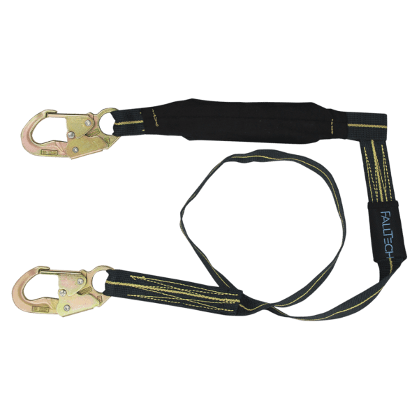 6' WeldTech® Kevlar® Energy Absorbing Lanyard, Single-leg with Steel Snap Hooks