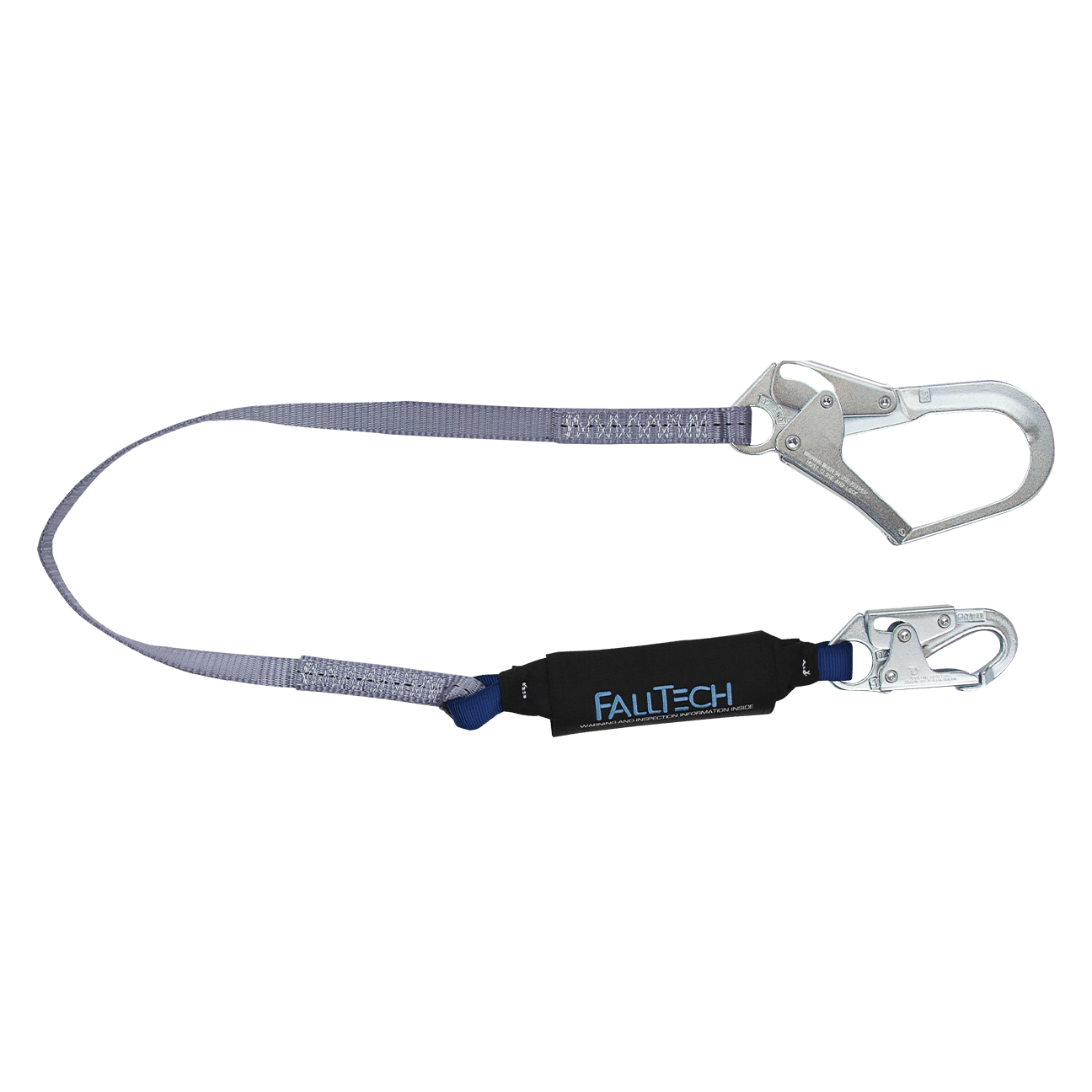 4' Viewpack® Energy Absorbing Lanyard, Single-leg With Steel Connectors 