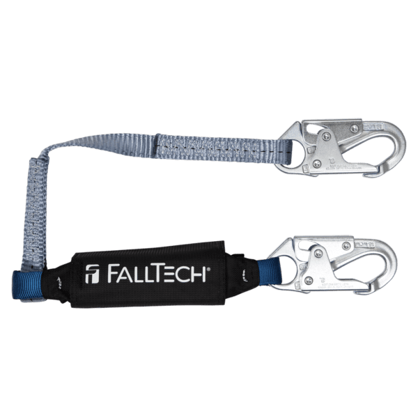 4' ViewPack® Energy Absorbing Lanyard, Single-leg with Steel Snap Hooks