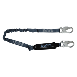 4½' to 6' ViewPack® Elastic Energy Absorbing Lanyard, Single-leg with Steel Snap Hooks