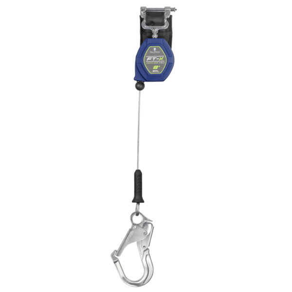 8' FT-X™ Cable Class 2 Leading Edge Personal SRL, Single-leg with Aluminum Rebar Hook