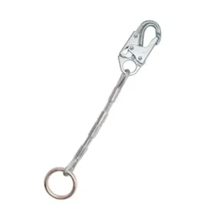 18in Steel Cable Dorsal D-ring Extender with Steel Snap Hook