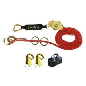 100' Temporary Rope HLL System; 2-person with Kernmantle Rope