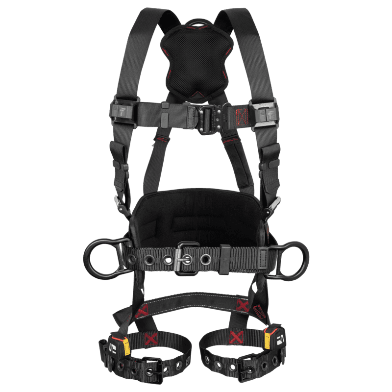 FT-Iron™ 3D Construction Belted Full Body Harness, Tongue Buckle Leg Adjustment