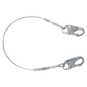 Cable Restraint Lanyard, Fixed-length with Steel Snap Hooks