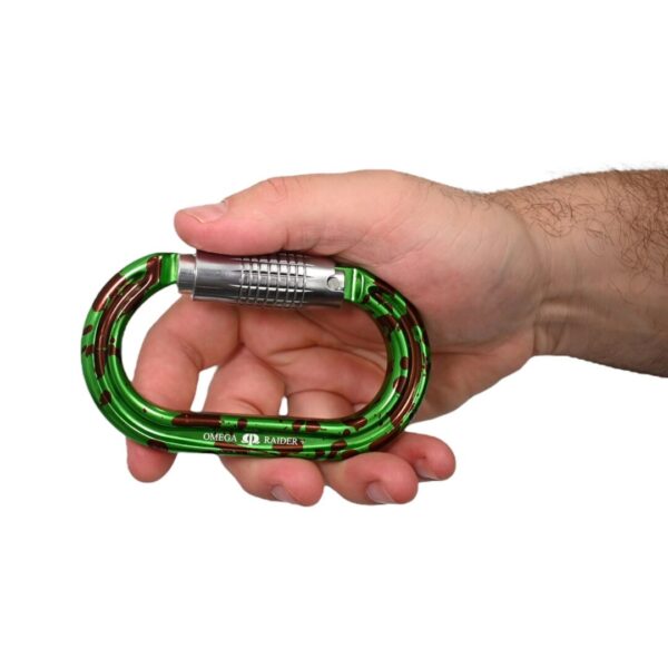 Omega Pacific Raider Carabiner  Aluminum Keylock 3-Stage Quik-Lok RADIOACTIVE - Image 3