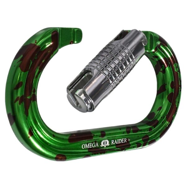 Omega Pacific Raider Carabiner  Aluminum Keylock 3-Stage Quik-Lok RADIOACTIVE